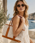 Zimloom Handtasche mit Phoenix-Muster, braun