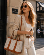 Zimloom Handtasche mit Phoenix-Muster, braun