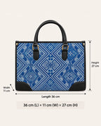 Everlasting Union Motif Zhuang brocade tote bag dimensions: 36 by 11 by 27 centimeters