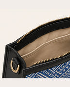 Top zipper and interior pocket detail of the Everlasting Union Motif tote bag