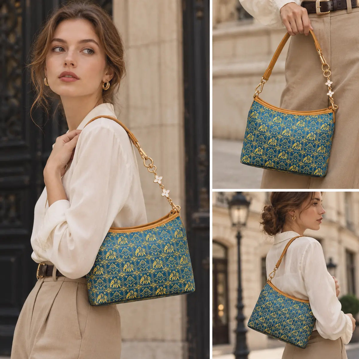 Renewal of All Things woven crossbody bag lifestyle view