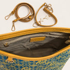 Renewal pattern woven crossbody bag back view