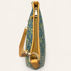 Renewal pattern Zhuang brocade crossbody bag interior