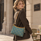 Renewal pattern Zhuang brocade crossbody bag side view