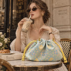 Swallow-Blessed Farmland brocade crossbody bag side view