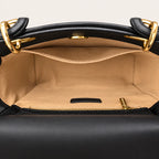 Lined interior of the Wealth-Bringing Swallow Motif top-handle handbag