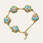 Zimloom Zhuang Brocade Bracelet- Flower Shape