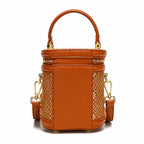 Zimloom Auspicious Octagonal Pattern Fortune Bucket Bag