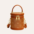 Zimloom Auspicious Octagonal Pattern Fortune Bucket Bag