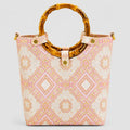 Jacquard Tote Bag – Blossom & Swallow Motif — woven motif and craftsmanship detail