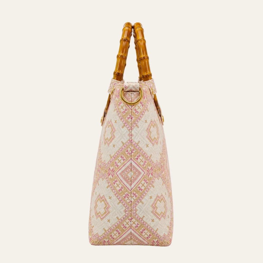 Zimloom Blossom & Swallow Pattern Tote Bag
