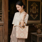 Zimloom Blossom & Swallow Pattern Tote Bag