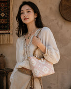Zimloom Blossom & Swallow Pattern Tote Bag