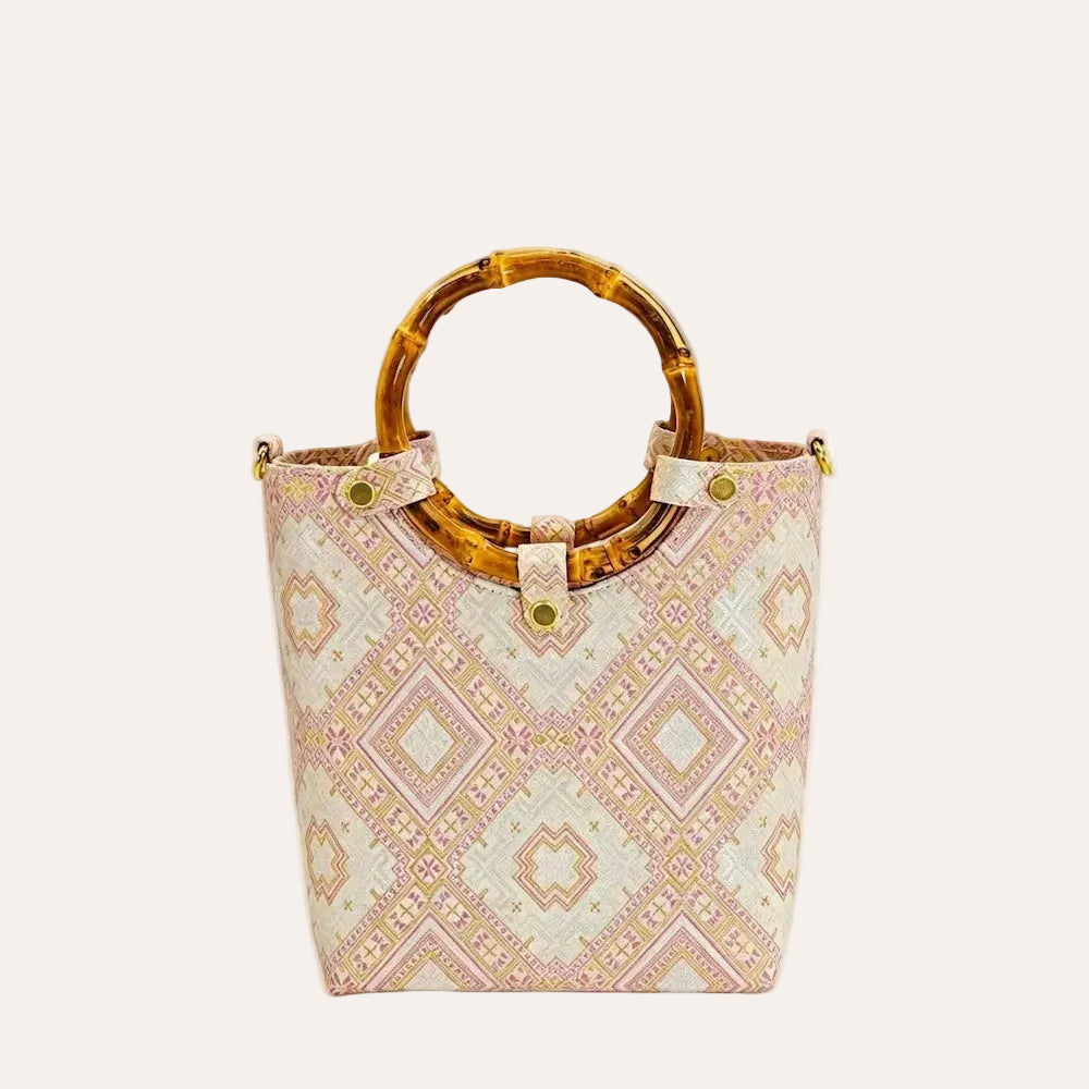 Zimloom Blossom & Swallow Pattern Tote Bag