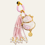 Zimloom Zhuang Brocade Charms- Fortune Cat Shape