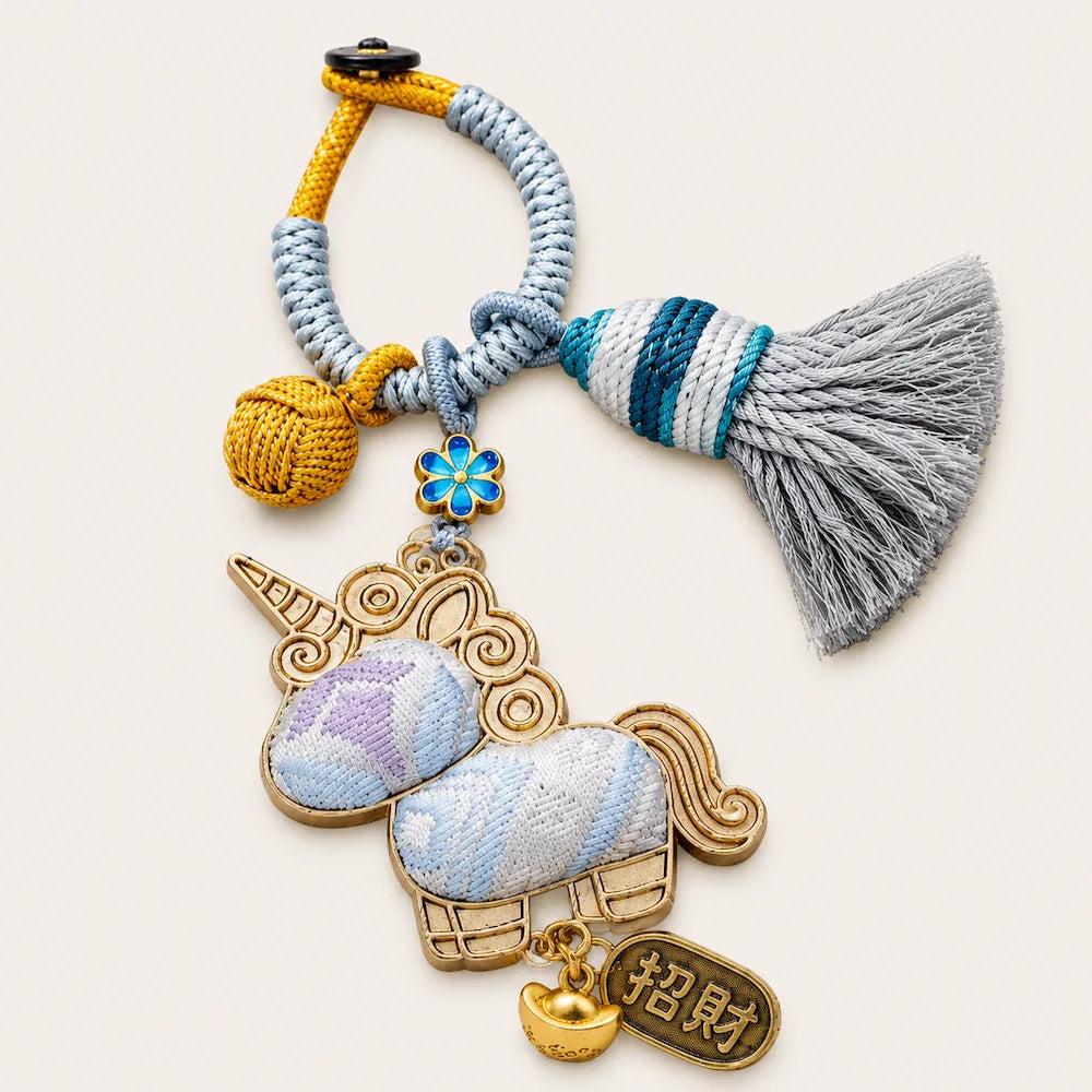 Zimloom Zhuang Brocade Charms- Unicorn Shape