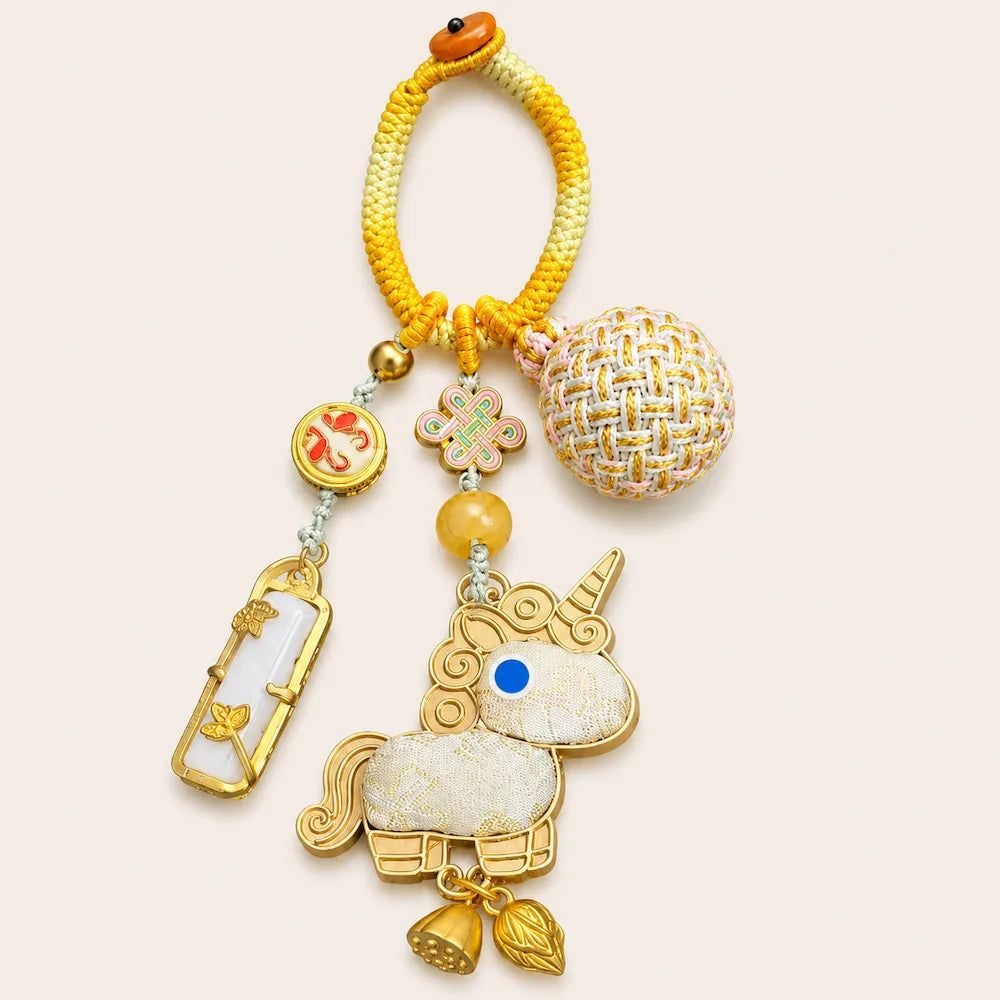 Zimloom Zhuang Brocade Charms- Unicorn Shape