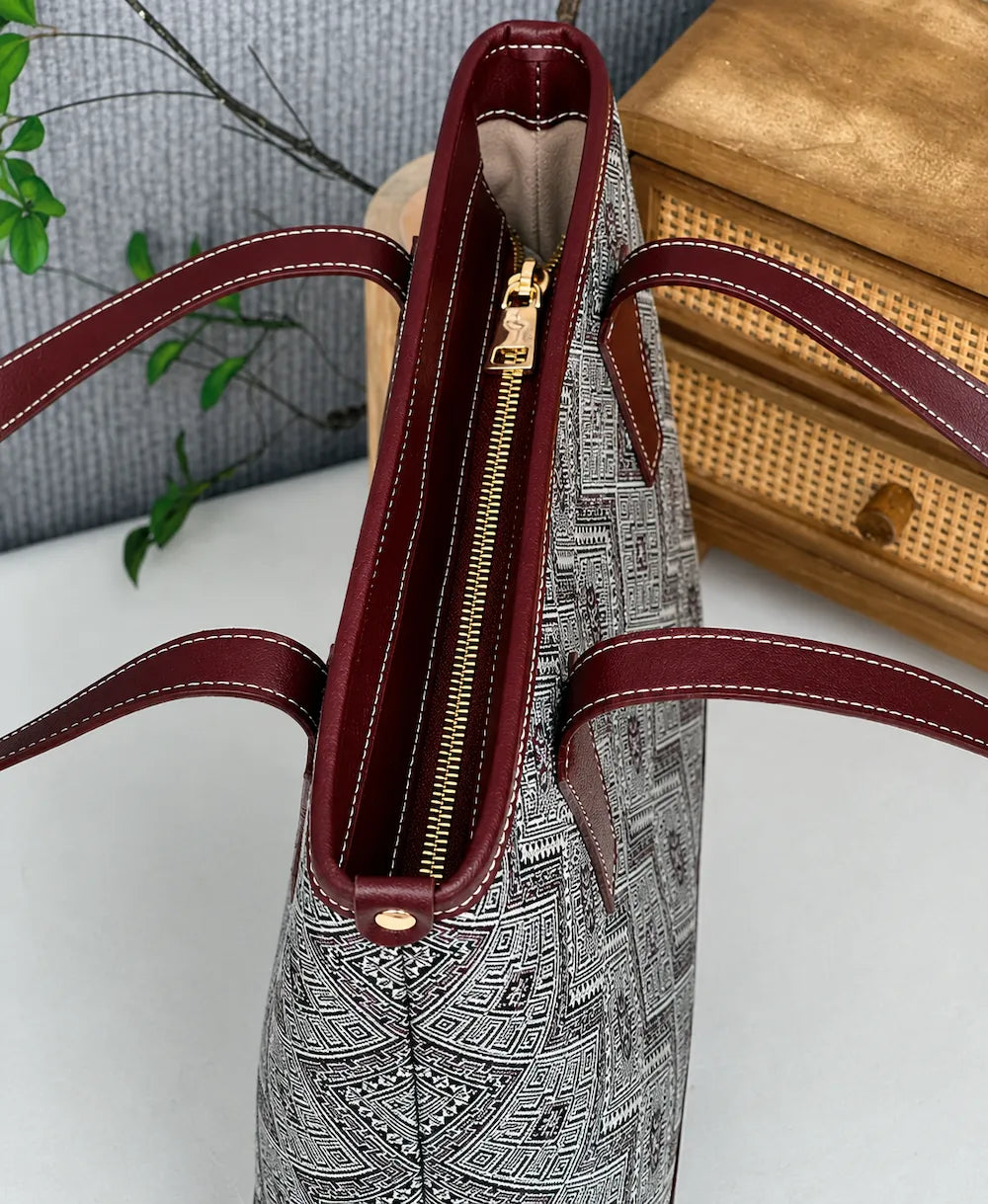 Chinese Brocade Tote Bag – Frog Pattern — symbolic motif detail