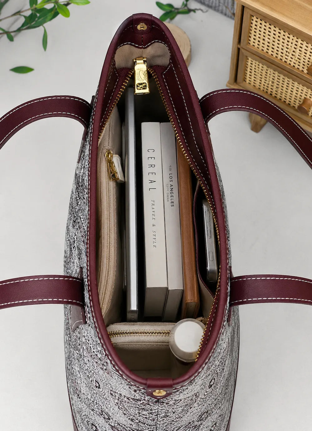 Chinese Brocade Tote Bag – Frog Pattern — additional product view