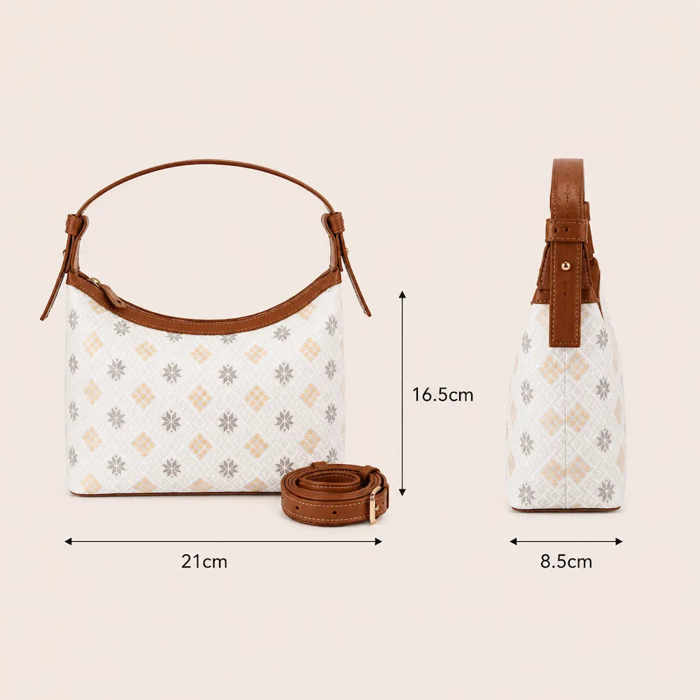 Zimloom Octagonal Pattern Crossbody Bag