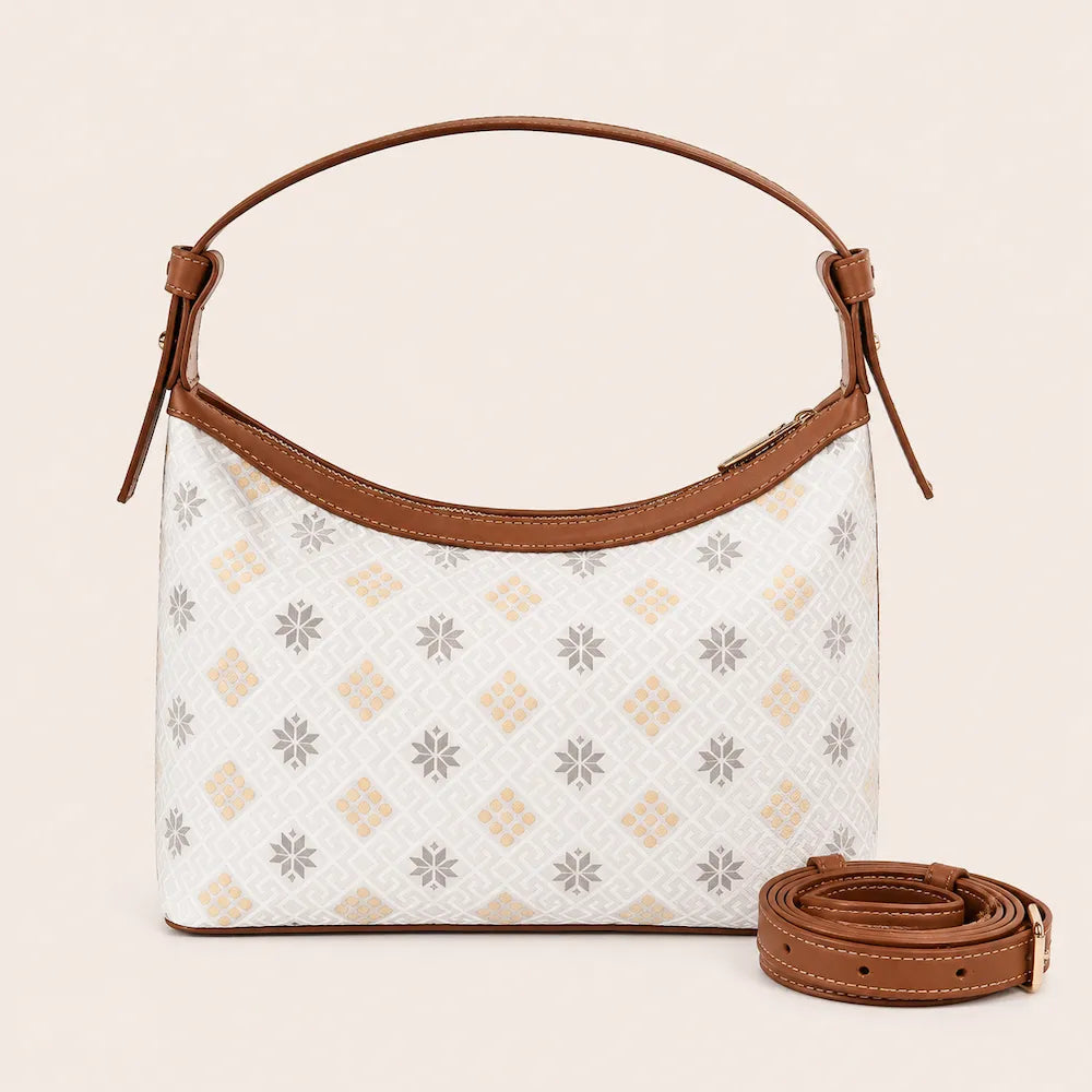 Zimloom Octagonal Pattern Crossbody Bag