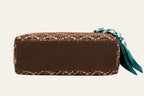 Zimloom Osmanthus Flower Pattern Crossbody Bag- Brown