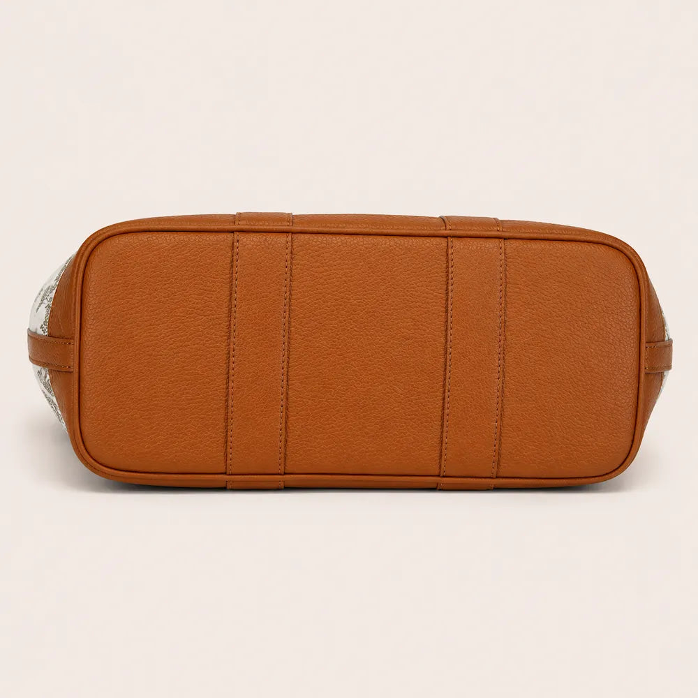 Zimloom Phoenix Pattern Handbag Brown