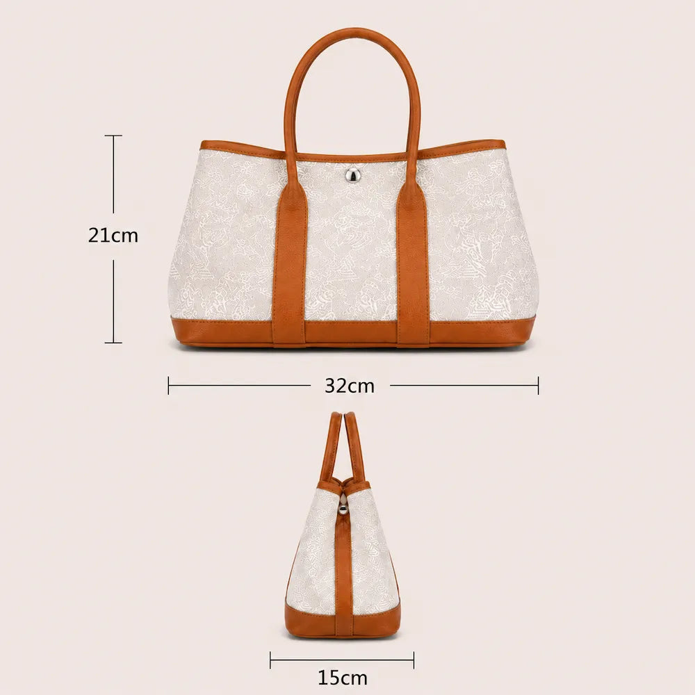 Zimloom Phoenix Pattern Handbag Brown