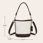 Zimloom Seeking Plum Blossoms Through Snow Pattern Bucket Bag