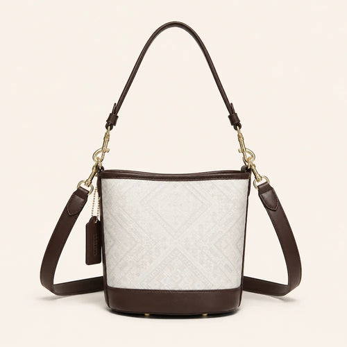 Brocade Bucket Bag – Plum Blossom — full product view