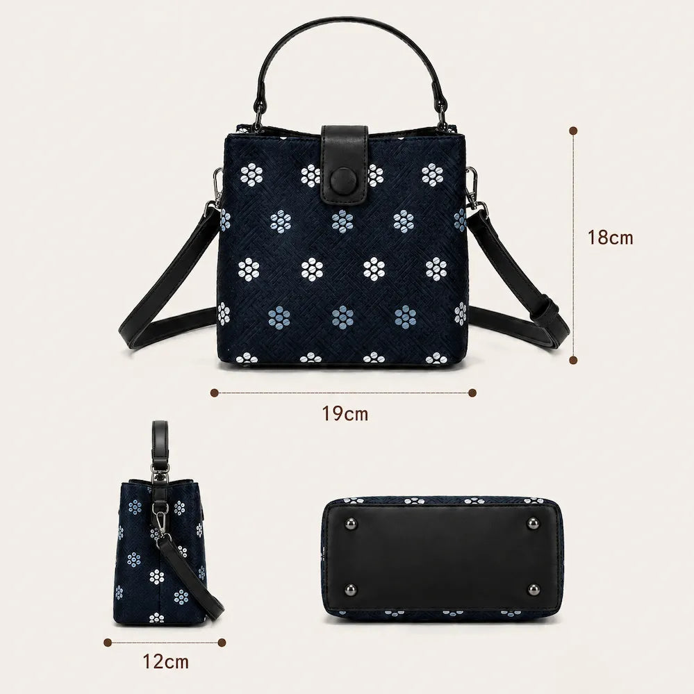 Zimloom Seeking Plum Blossoms Through Snow Pattern Crossbody Bag