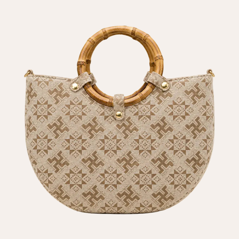 Zimloom 卍 Character Octagonal Pattern Handbag