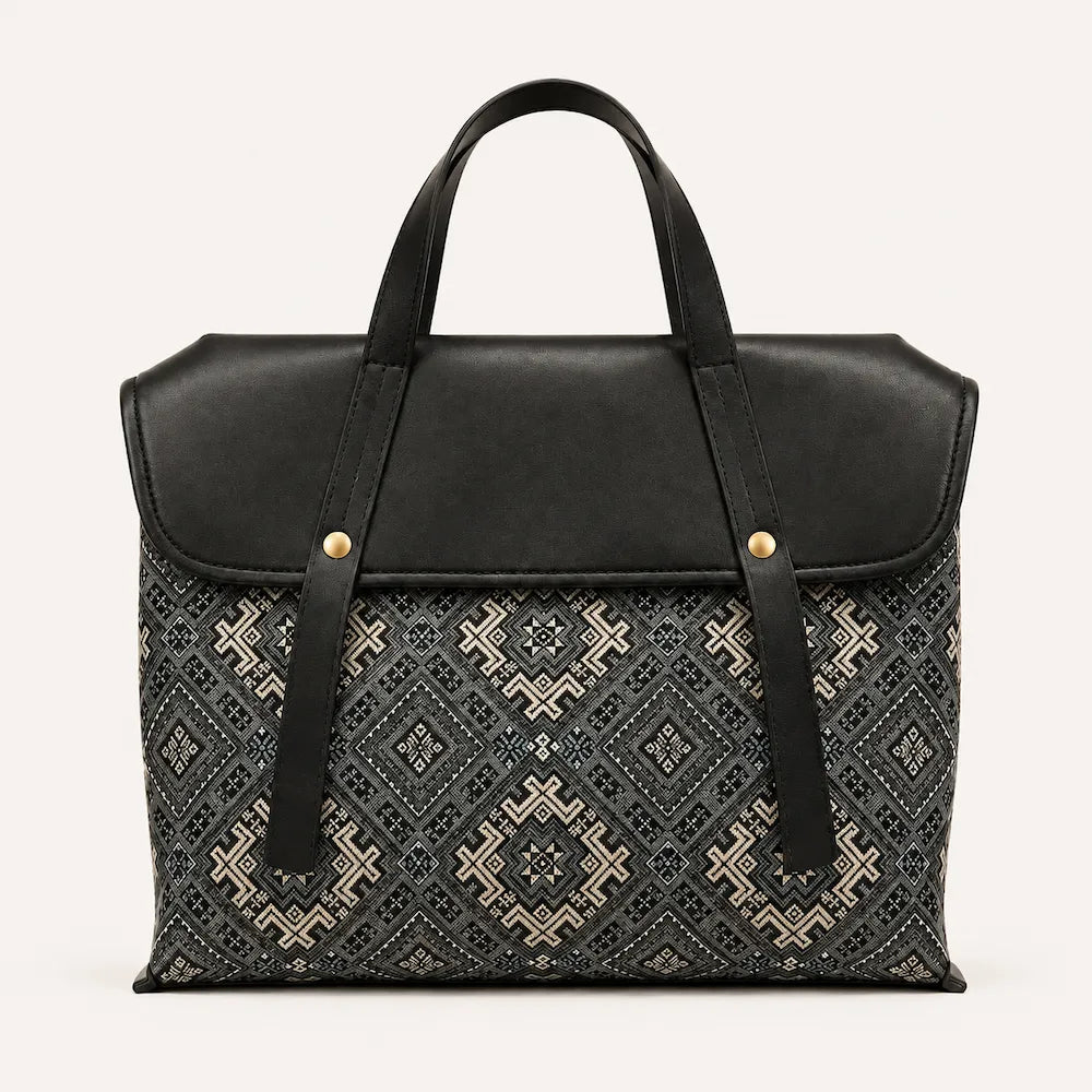 Chinese Brocade Backpack – Blossom & Swallow — full product view