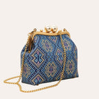 Zimloom Butterfly Pattern Pearl Chain Bag