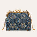Zimloom Butterfly Pattern Pearl Chain Bag