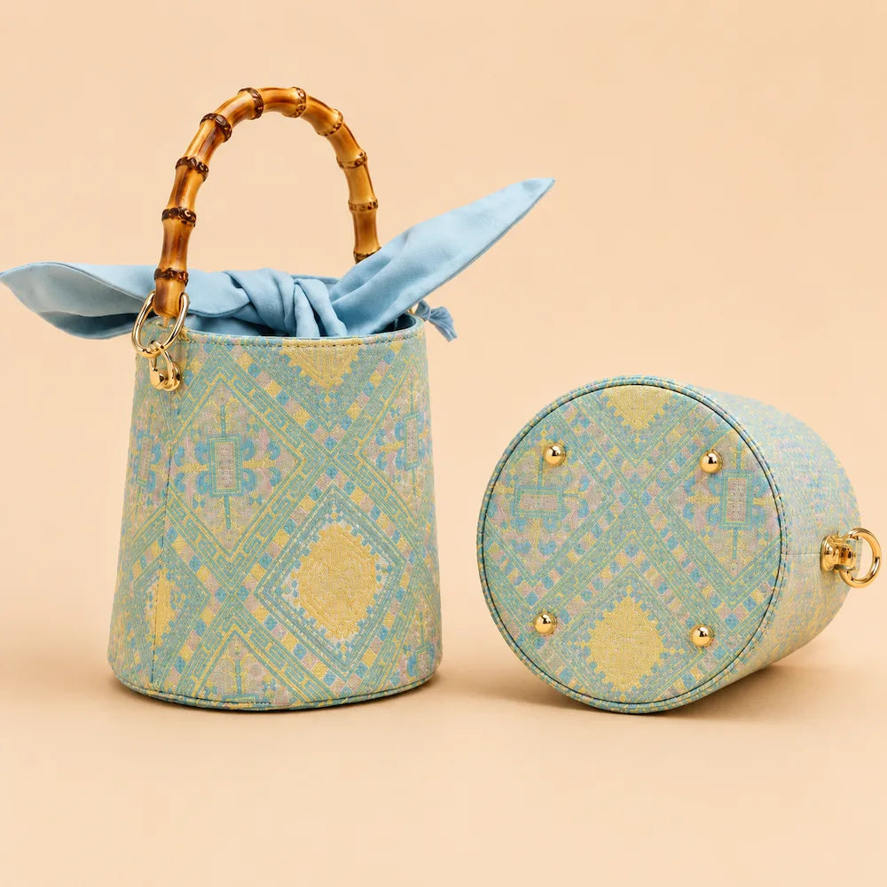 Chinese Heritage Handbag – Longevity Pattern — shape and construction detail