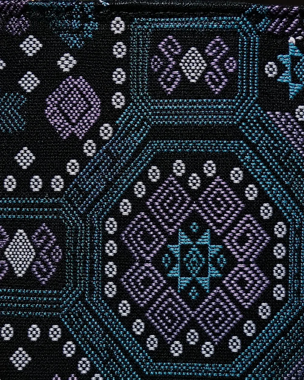 Chinese Brocade Handbag – Dragon Pattern — craftsmanship close-up