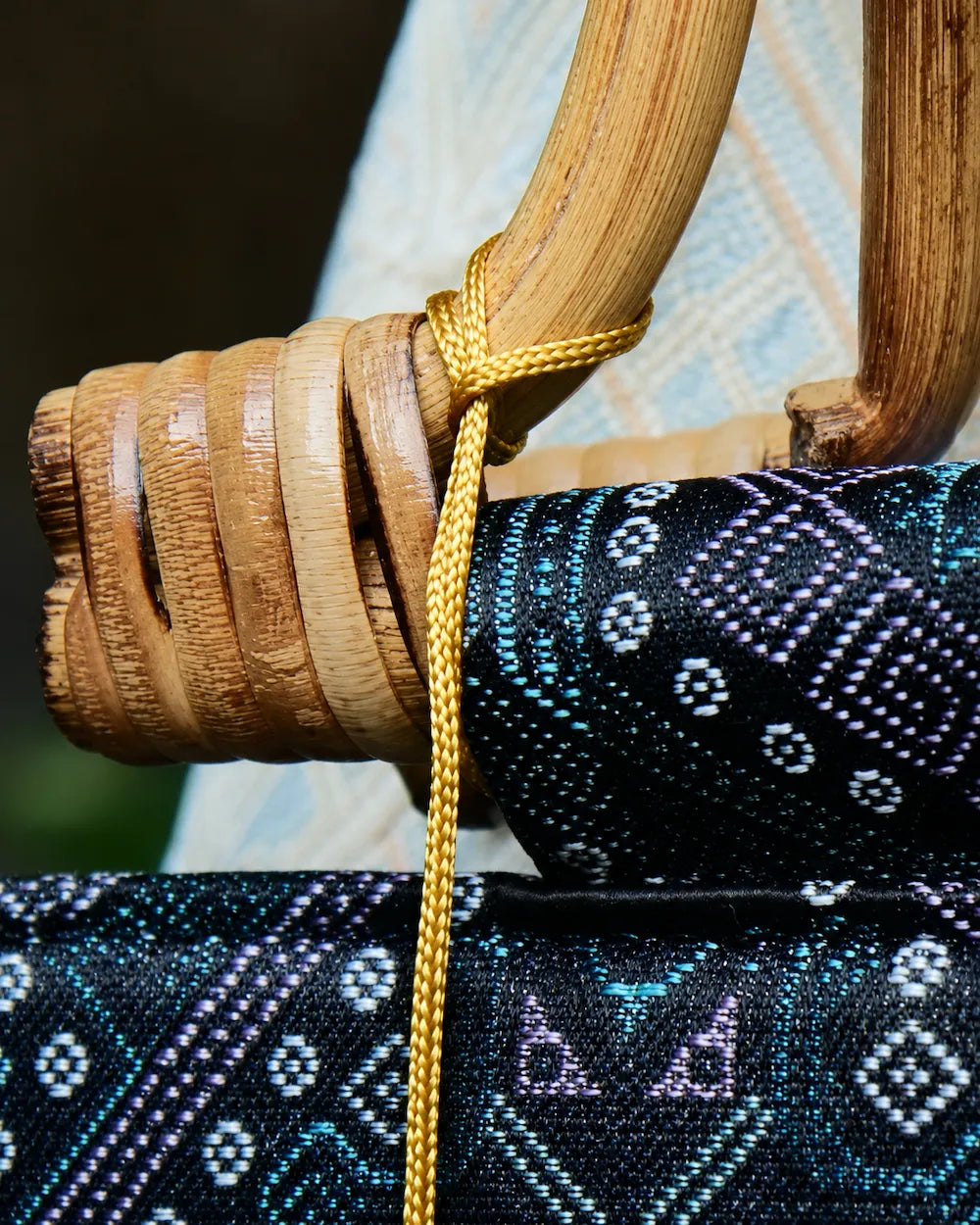 Chinese Brocade Handbag – Dragon Pattern — symbolic motif detail