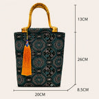 Zimloom "Python-and-Dragon" Pattern Handbag