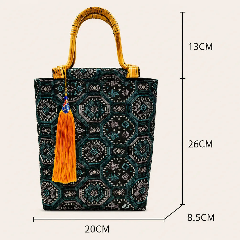 Zimloom "Python-and-Dragon" Pattern Handbag