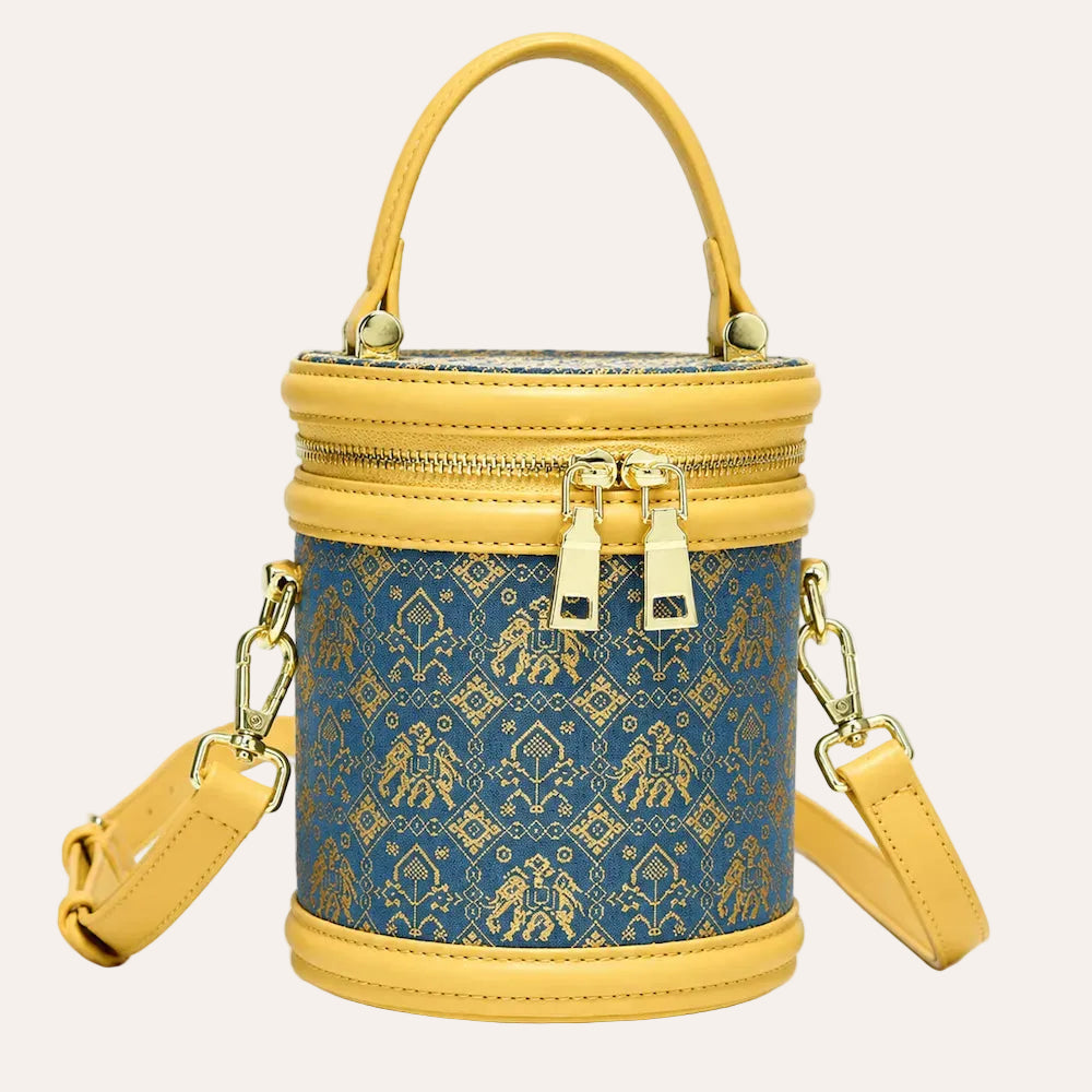 Zimloom "Renewal of All Things" Pattern Fortune Bucket Bag
