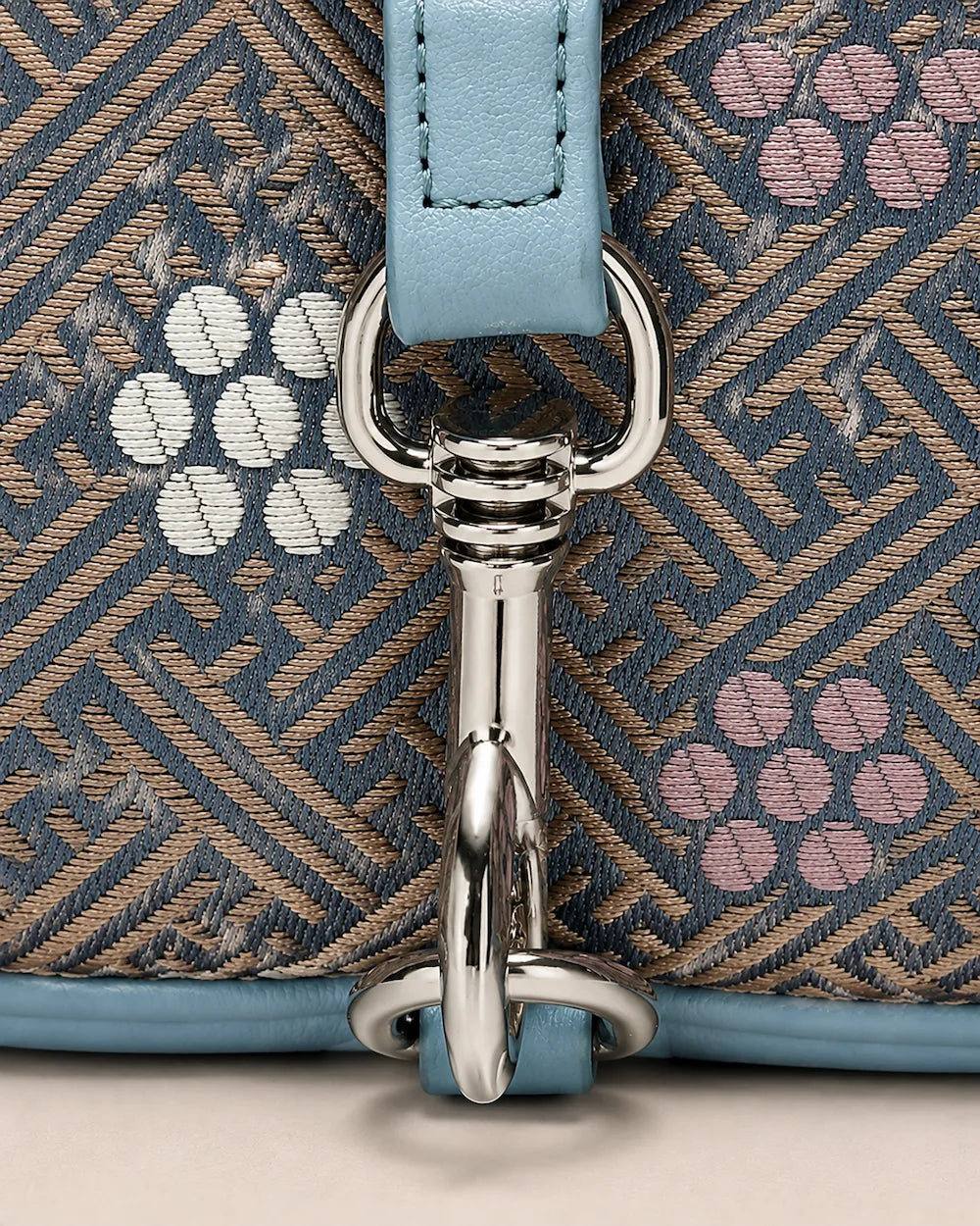 Chinese Brocade Underarm Bag – Plum Blossom — woven motif and craftsmanship detail
