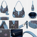 Zimloom “Seeking Plum Blossoms Through Snow” Pattern Underarm Bag