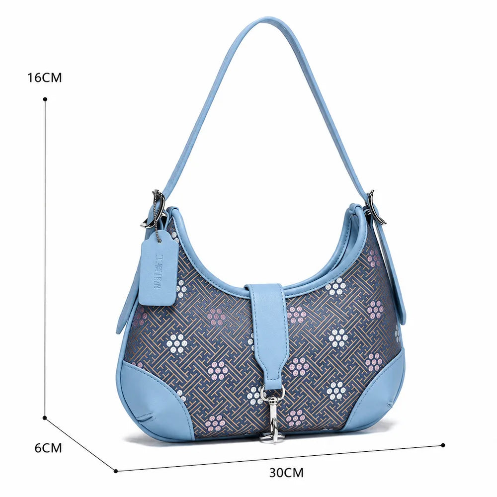 Zimloom “Seeking Plum Blossoms Through Snow” Pattern Underarm Bag
