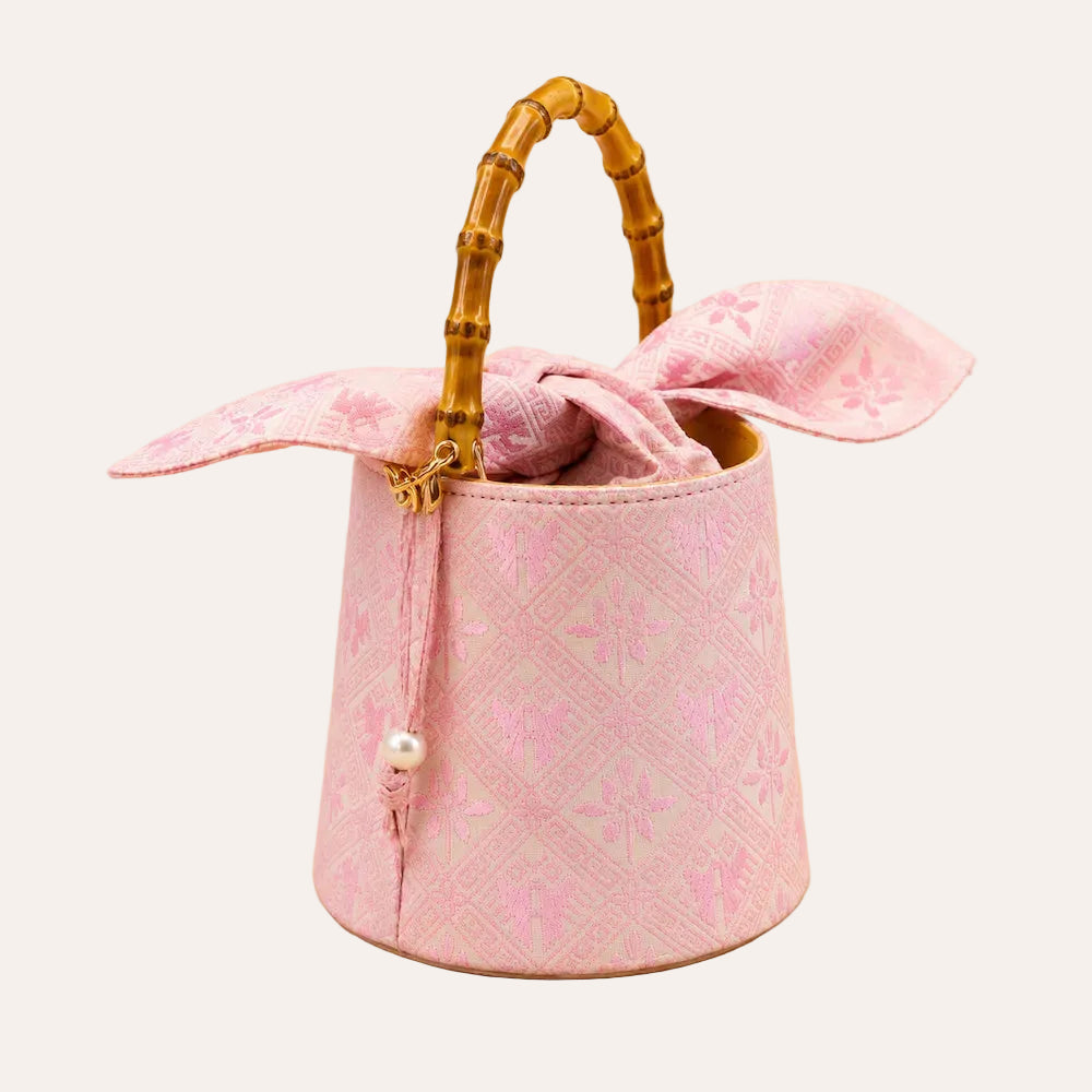 Zimloom "Twin-fish and Lotus" Pattern Handbag
