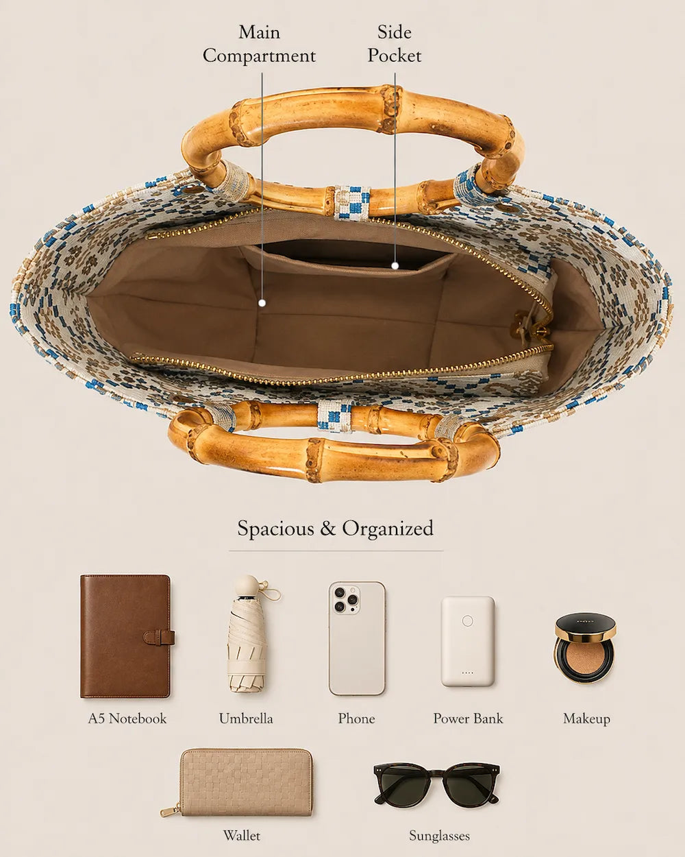 Chinese Heritage Handbag – Auspicious Octagonal Pattern — additional product view