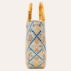 Zimloom "Twin Phoenixes Facing a Flower" Pattern Handbag