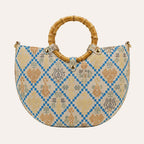 Zimloom "Twin Phoenixes Facing a Flower" Pattern Handbag
