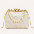 Brocade Pearl Chain Bag – Twin Phoenix Pattern — full product view
