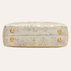 Zimloom “Twin Phoenixes Facing a Flower” Pattern Pearl Chain Bag